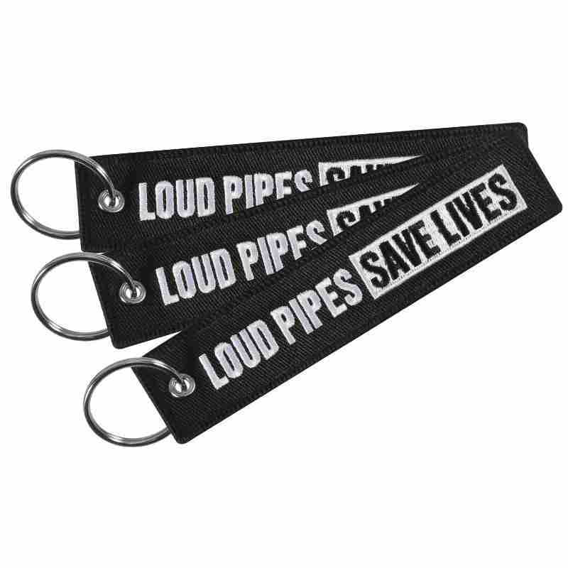 Black Embroidered Key Chain