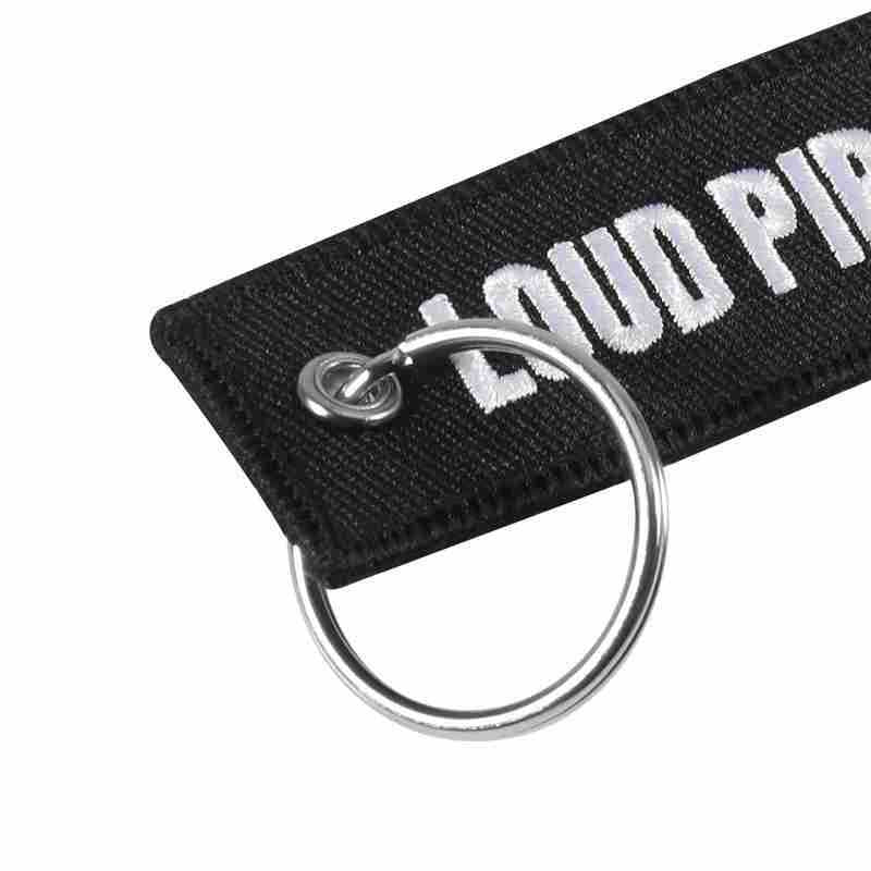 Black Embroidered Key Chain