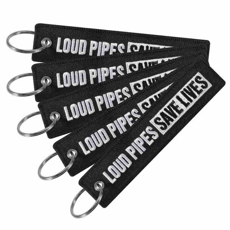Black Embroidered Key Chain
