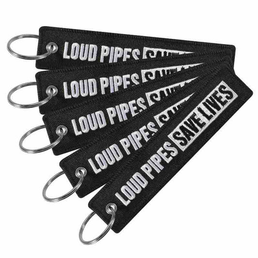 Black Embroidered Key Chain