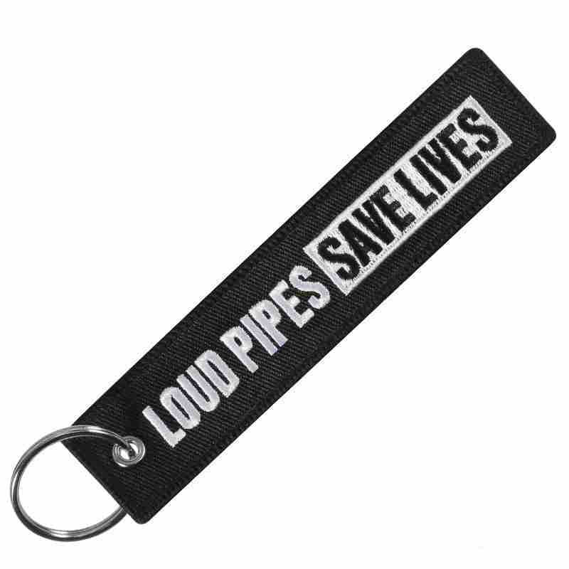 Black Embroidered Key Chain